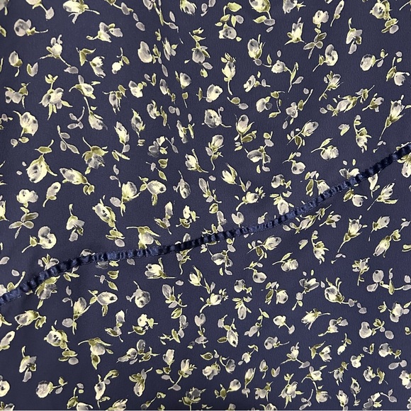 Worthington Navy Floral Y2K Maxi Skirt Sz 10 - Picture 4 of 9